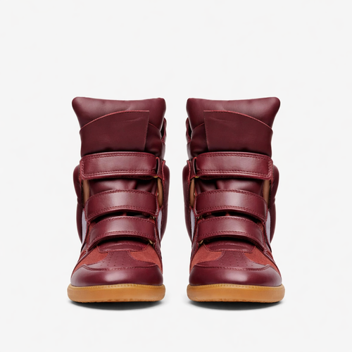 Alessia Wedge Sneaker Burgund